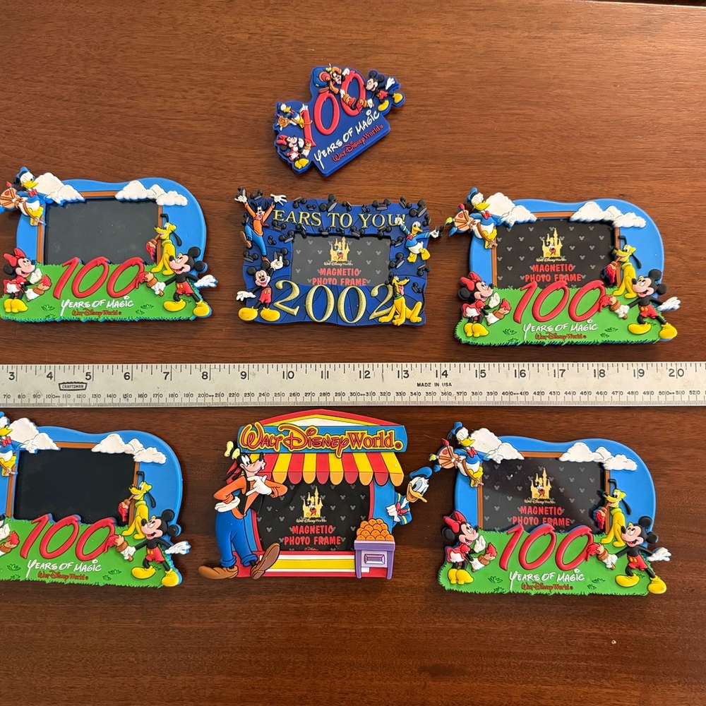 Disney Blue & Multicolor Mickey & Friends 100 Years Magnetic Photo Frames
